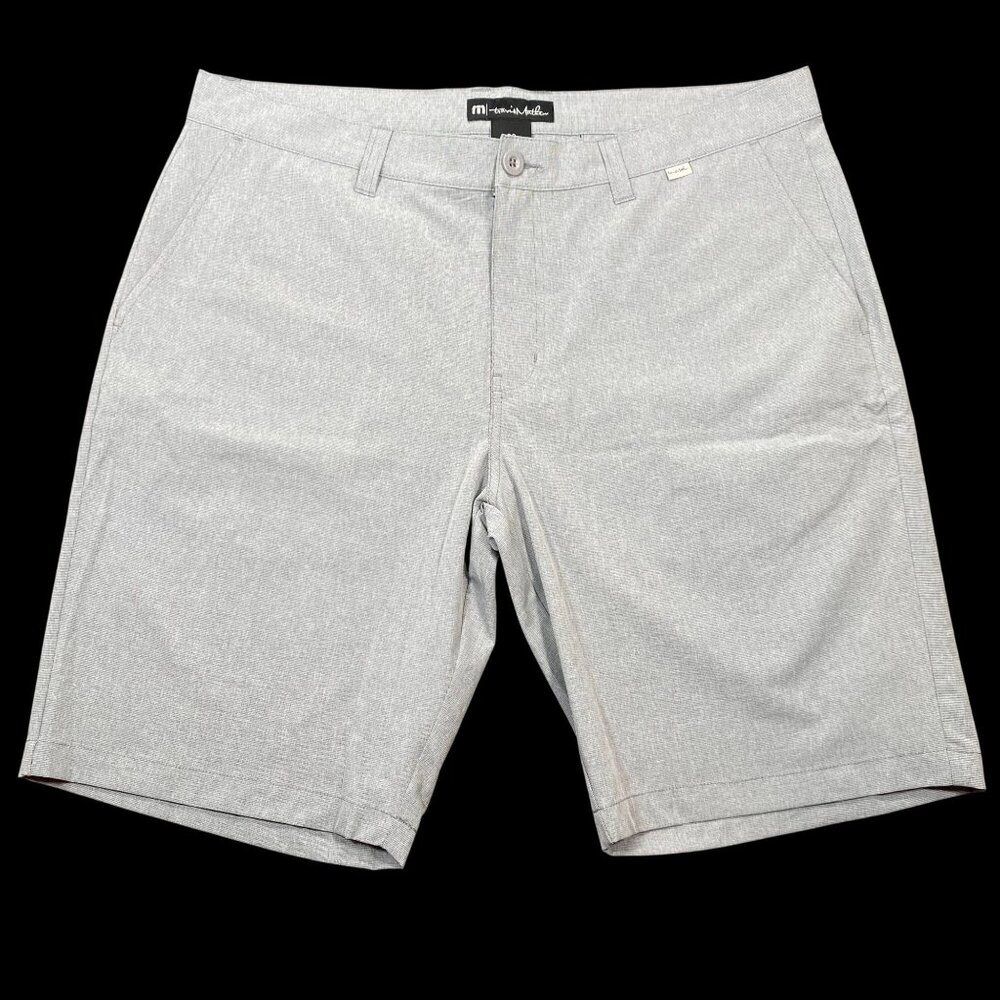 TravisMathew Mens Gray Heathered Performance Shorts Size 38 Lightweight